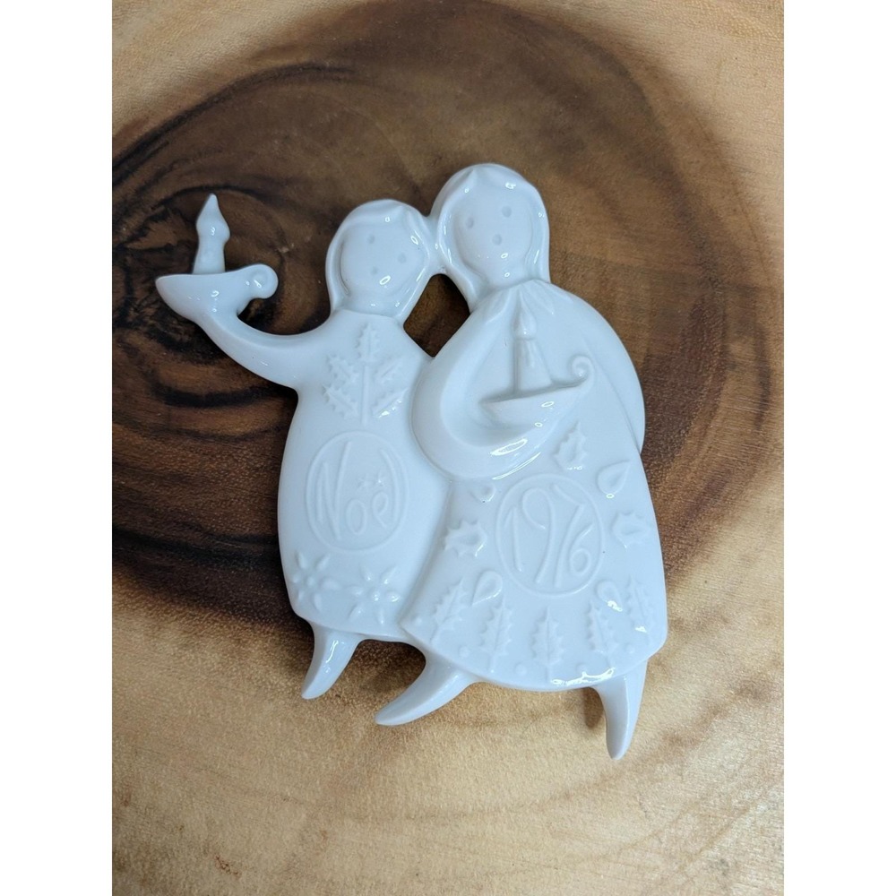 Vintage Haviland Christmas Ornament by Limoges France 1976 "The Sleepy Angels"